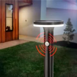 ESOTEC Solar Sensor Wegeleuchte - Höhe 84 Cm - Standleuchte Garten Solarleuchte 102593