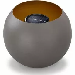 Solar Feuerschale Mit Flammeneffekt Solarleuchte Außen Feuerkorb Esotec 102365