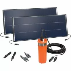 ESOTEC Solar Tiefbrunnenpumpe 30m Förderhöhe 150W Solarmodul Wasserpumpe Garten 100820