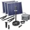 Solar Teichpumpe 150W 3500l/h Akku + LED Teich Solarpumpe Garten Esotec 101931