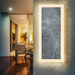 LED Wandleuchte Marmor-Optik Wandlampe Außen Innen Leuchte Esotec 201204