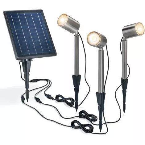 Solarspot PowerTrio 5 Watt Solarstrahler LED Solarleuchte Garten Esotec 102705 1 Solarspot PowerTrio 5 Watt Solarstrahler LED Solarleuchte Garten Esotec 102705