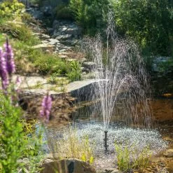 Solar Teichpumpe 15W 500l/h Akku + LED Teich Solarpumpe Garten Esotec 101924 -ESOTEC Geschäft 19853184 2