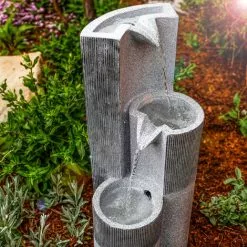 ESOTEC Solar Gartenbrunnen Akku Springbrunnen Wasserspiel Kaskaden Solarbrunnen 101315 -ESOTEC Geschäft 20415549 4