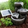 Solar Gartenbrunnen + Akku Springbrunnen Wasserspiel Solarbrunnen Esotec 101314