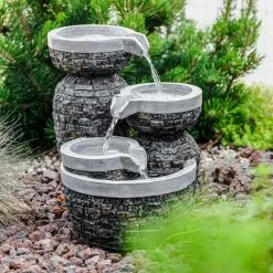 ESOTEC Gartenbrunnen Springbrunnen Kaskaden Zierbrunnen Deko Zimmerbrunnen 230V 101453