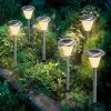 Modernes Solarleuchten 6er Set Warmweiß Solarlampe Wegeleuchte, Esotec 102478