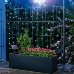 Solar Premium Lichterkette 100 LED Kaltweiß Garten Weihnachtsdeko Esotec 102169