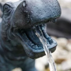 Wasserspeier Nilpferd + Solar Teichpumpe 5 Watt Wasserspiel Esotec 101658 -ESOTEC Geschäft 31917594 3