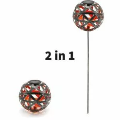 Metall Solarkugel Bahira 18cm Garten Deko LED Solarleuchte Esotec 102836 -ESOTEC Geschäft 32514222 4