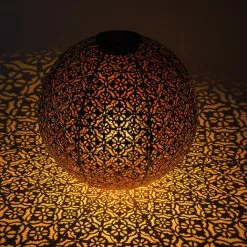 Metall Solarkugel Basima 40cm Garten Deko LED Solarleuchte Esotec 102844 -ESOTEC Geschäft 32514308 5