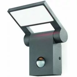 ESOTEC Moderne LED Sensor Außenwandleuchte Lichtfarbe Warmweiß 3000K, Leistung 10 Watt 600 Lm, Einstellbarer Bewegungsmelder Max. 10m Reichweite, (B X H X T): 12 X 20 X 13 Cm, Außen Wandlampe IP54 201160