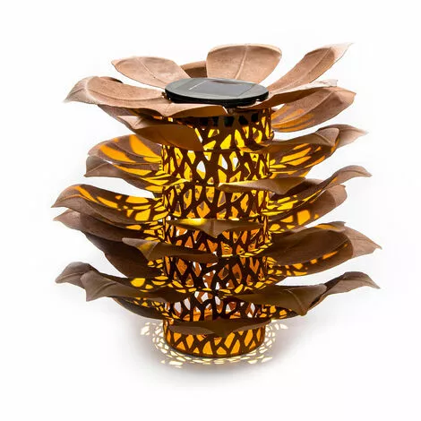 Rostfarbene Solar Dekoleuchte Außen Kokuna Esotec 102386 2 Rostfarbene Solar Dekoleuchte Außen Kokuna Esotec 102386 – Bild 2