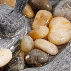 230 V Garten Dekobrunnen Mit Warmweißen LED Licht Zierbrunnen Vogeltränke Polyresin Grau - 42 X 32 X 17 Cm - Esotec 101456 -ESOTEC Geschäft 49255801 5