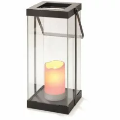 ESOTEC Designer Laternen Laternenleuchten/Dekorationsleuchten 2er Set "Garda" Aus Metall/Glas Mit Kunststoffkerzen Und Flackerlicht, Batteriebetrieben, Mit Timerfunktion -ESOTEC Geschäft 58584938 3