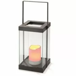 ESOTEC Designer Laternen Laternenleuchten/Dekorationsleuchten 2er Set "Garda" Aus Metall/Glas Mit Kunststoffkerzen Und Flackerlicht, Batteriebetrieben, Mit Timerfunktion -ESOTEC Geschäft 58584938 4