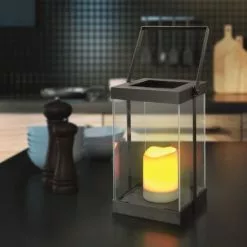 ESOTEC Designer Laternen Laternenleuchten/Dekorationsleuchten 2er Set "Garda" Aus Metall/Glas Mit Kunststoffkerzen Und Flackerlicht, Batteriebetrieben, Mit Timerfunktion -ESOTEC Geschäft 58584938 5