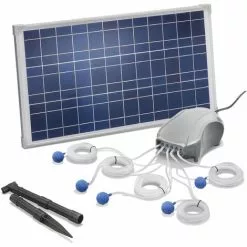 Solar Teichbelüfter 25W 600l/h Pumpe Teichbelüftung Sauerstoff Esotec 101076