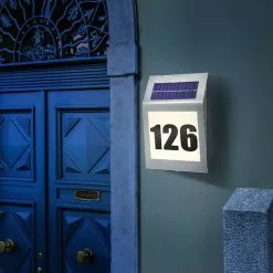 Solar Hausnnummer Style 2800K Solarleuchte Hausnummernleuchte LED, Esotec 102030