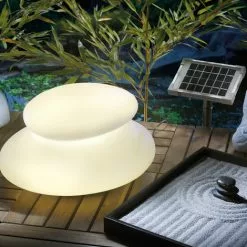 Solar Leuchtstein Gartenbeleuchtung Steinlampe Solarleuchte Außen, Esotec 106012