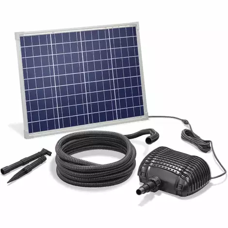 Solar Bachlaufpumpe 50W 2500l/h Solarpumpe Wasserfall Pumpe Teich Esotec 101960 1 Solar Bachlaufpumpe 50W 2500l/h Solarpumpe Wasserfall Pumpe Teich Esotec 101960