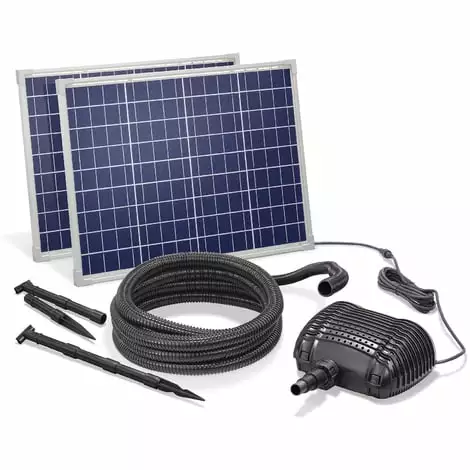 Solar Bachlaufpumpe 100W 5000l/h Solarpumpe Wasserfall Pumpe Teich Esotec 101970 1 Solar Bachlaufpumpe 100W 5000l/h Solarpumpe Wasserfall Pumpe Teich Esotec 101970