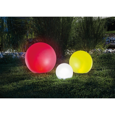Solar Multicolor Leuchtkugel 3er Set 20, 30 Und 40 Cm - 7 Lichtfarben Dauerlicht Oder Wechsellicht - 8 Std. - Solarmodul 0,5/ 0,64 Wp - Solarleuchte Esotec 102614 3 Solar Multicolor Leuchtkugel 3er Set 20, 30 Und 40 Cm - 7 Lichtfarben Dauerlicht Oder Wechsellicht - 8 Std. - Solarmodul 0,5/ 0,64 Wp - Solarleuchte Esotec 102614 – Bild 3
