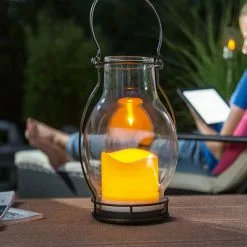 Moderne Solarleuchte DekoDream Warmweiß Kerzenleuchte Hängeleuchte Esotec 102081