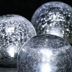 Solar Glaskugel 3er Set Gartenleuchten LED Solarlampe Glasleuchte, Esotec 102082 -ESOTEC Geschäft 6267592 5