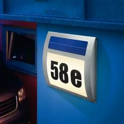 Solar Hausnnummer Wave 2800K Solarleuchte Hausnummernleuchte LED, Esotec 102035
