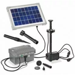 Esotec 101775 Solar Teichpumpe Palermo Mit LED-Licht Und Akku