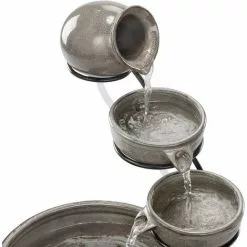 Solar Kaskadenbrunnen Mit Akku + LED Springbrunnen Gartenbrunnen Esotec 101300 -ESOTEC Geschäft 7942400 5