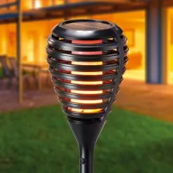 Solar Fackel 2er-Set Flammeneffekt Gartenfackel Solarlampe Garten Esotec 102483 -ESOTEC Geschäft 9358979 3