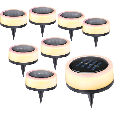 Elegante Solarleuchte 8er-Set Warmweiß RGB Dekoleuchte LED Garten Esotec 102090 2 Elegante Solarleuchte 8er-Set Warmweiß RGB Dekoleuchte LED Garten Esotec 102090 – Bild 2