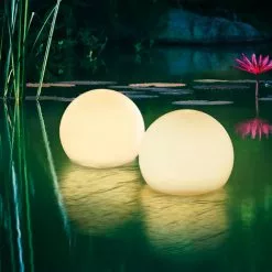 ESOTEC Schwimmfähiges Solar Leuchtkugel Set 15 Cm + Fernbedienung 8 Lichtfarben 102126